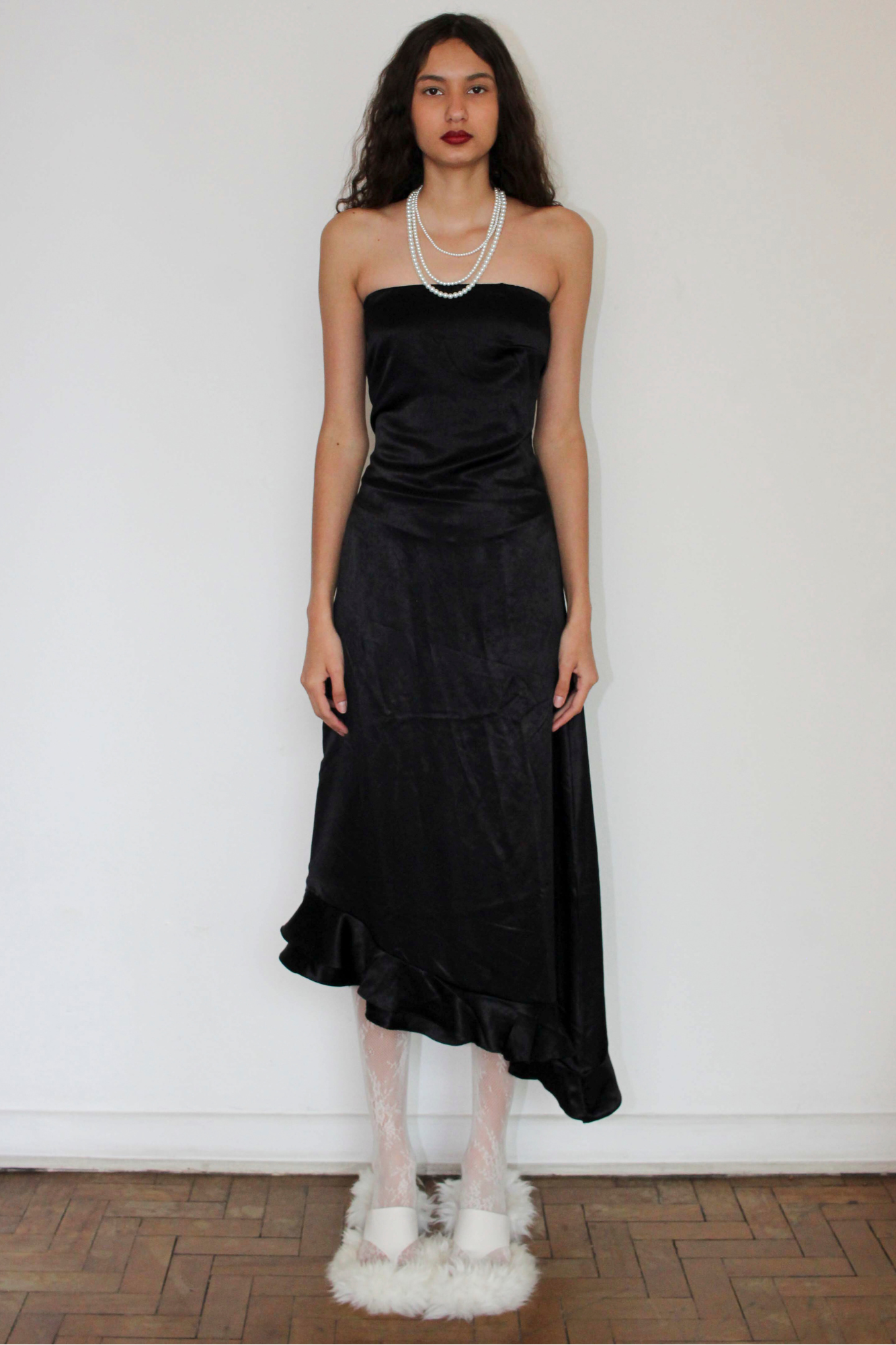 Vestido Longo Com Babados