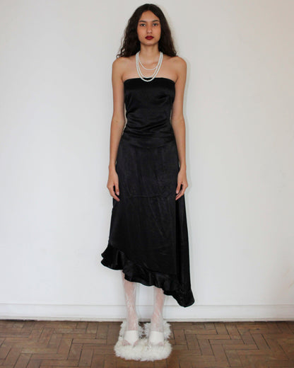 Vestido Longo Com Babados